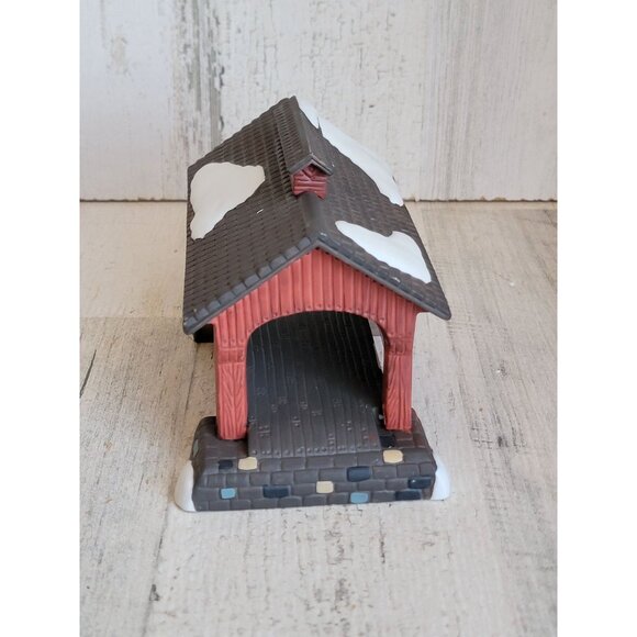 Dept 56 Maple creek red covered bridge xmas figure decor - Picture 2 of 6